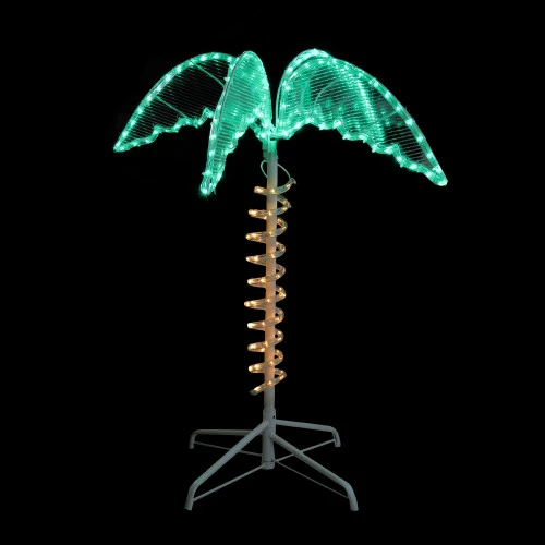 Northlight LED Palm Tree Rope Light Outdoor Decoration - 2.5' - Green And Clear Lights 1 Northlight LED Palm Tree Rope Light Outdoor Decoration - 2.5' - Green And Clear Lights
