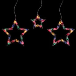 Northlight Star Shaped Mini Icicle Christmas Lights - 7' - Multi-Color - White Wire