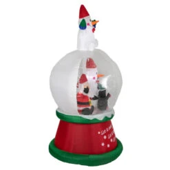 Northlight Lighted Inflatable Santa And Friends Snow Globe Outdoor Christmas Decoration - 6.75' -Winter Decor Store northlight zg92274 5 72727.1655832293