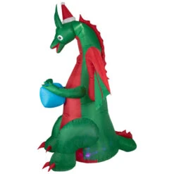 6' Inflatable LED Lighted Dragon With Gift Outdoor Christmas Decoration 9 6' Inflatable LED Lighted Dragon With Gift Outdoor Christmas Decoration -Winter Decor Store northlight zg92290 2 74551.1701710477