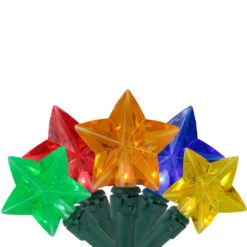 20-Count Multi-Colored Star Shaped LED Christmas Light Set- 4.5ft, Green Wire 11 20-Count Multi-Colored Star Shaped LED Christmas Light Set- 4.5ft, Green Wire -Winter Decor Store northlight zg92297 2 67344.1715200861