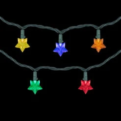 20-Count Multi-Colored Star Shaped LED Christmas Light Set- 4.5ft, Green Wire 8 20-Count Multi-Colored Star Shaped LED Christmas Light Set- 4.5ft, Green Wire -Winter Decor Store northlight zg92297 black 87139.1715200861
