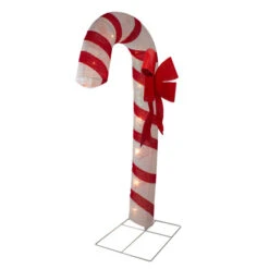 72" Pre-Lit Red And White Glitter Candy Cane Christmas Outdoor Decoration -Winter Decor Store northlightct 57 797 107 2 06161.1601342933