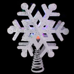 12" Lighted White Snowflake Christmas Tree Topper - Multicolor Lights 9 12" Lighted White Snowflake Christmas Tree Topper - Multicolor Lights -Winter Decor Store northlightct 74 282 107 4 24253.1664552532
