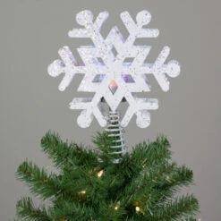 12" Lighted White Snowflake Christmas Tree Topper - Multicolor Lights 10 12" Lighted White Snowflake Christmas Tree Topper - Multicolor Lights -Winter Decor Store northlightct 74 282 107 5 74887.1664552532