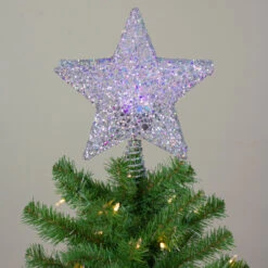 13" Lighted Silver Star With Rotating Projector Christmas Tree Topper - Multicolor LED Lights 10 13" Lighted Silver Star With Rotating Projector Christmas Tree Topper - Multicolor LED Lights -Winter Decor Store northlightct 74 287 107 5 79155.1665610751