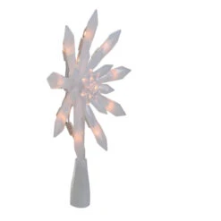Northlight 9-Inch Lighted White Snowflake Christmas Tree Topper - Clear Lights -Winter Decor Store northlightd 74 870 1007 1 51087.1628264392