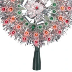 Northlight 8" Pre-Lit Silver Starburst Christmas Tree Topper - Multicolor Lights -Winter Decor Store northlightha87086 77187.1636546642