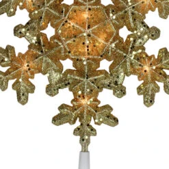 Northlight 9" Pre-Lit Gold Snowflake Christmas Tree Topper - Clear Lights -Winter Decor Store northlightha87088 38240.1636546648
