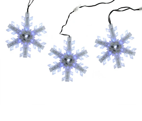Northlight Set Of 3 Cascading White And Blue Snowfall LED Snowflake Christmas Lights 25" 2 Northlight Set Of 3 Cascading White And Blue Snowfall LED Snowflake Christmas Lights 25" - Image 2