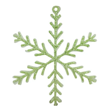 Northlight 10.5" Green Glittered Snowflake Christmas Ornament 1 Northlight 10.5" Green Glittered Snowflake Christmas Ornament