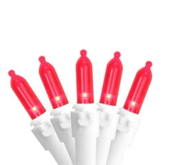 Northlight 50 Red LED Mini Christmas Lights - 16.25 Ft White Wire