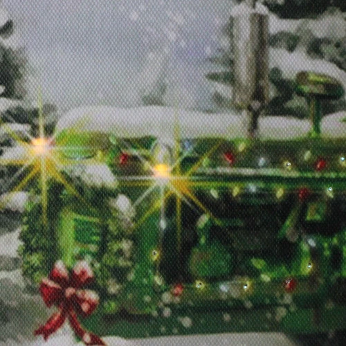 Northlight Fiber Optic And LED Lighted Merry Christmas Tractor Canvas Wall Art 12" X 15.75" 3 Northlight Fiber Optic And LED Lighted Merry Christmas Tractor Canvas Wall Art 12" X 15.75" - Image 3