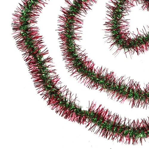 Northlight Spiral Center Commercial Christmas Tinsel Garland - 50' X 3" - Red And Green - Unlit 1 Northlight Spiral Center Commercial Christmas Tinsel Garland - 50' X 3" - Red And Green - Unlit