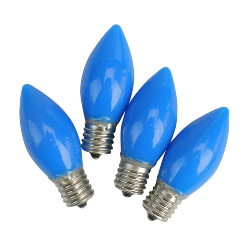 Northlight Pack Of 4 Opaque Blue C9 Christmas Replacement Bulbs 1 Northlight Pack Of 4 Opaque Blue C9 Christmas Replacement Bulbs