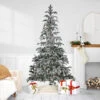 Northlight Real Touch™? Pre-Lit Full Flocked Whistler Noble Fir Artificial Christmas Tree - 6.5' - Clear Lights