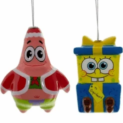 SpongeBob And Patrick 3 1/2-Inch Decoupage Ornaments