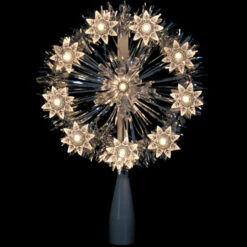Northlight 7" Silver Pre-Lit Snowflake Starburst Christmas Tree Topper - Clear Lights -Winter Decor Store sqjaonwervozx830lgbrmmjupnanglfz 29015.1649952849