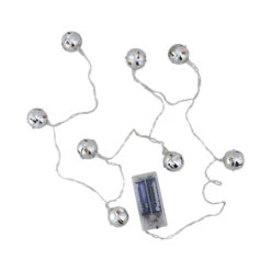 Northlight 8 White LED Jingle Bell Novelty Christmas Lights - 3 Ft Clear Wire