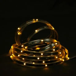 18' Amber LED Outdoor Christmas Linear Tape Lighting - Black Finish