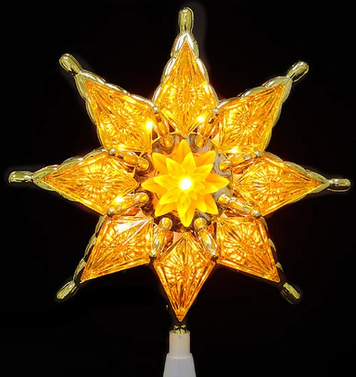 Northlight Mosaic Star Christmas Tree Topper - 8" - Clear Lights 2 Northlight Mosaic Star Christmas Tree Topper - 8" - Clear Lights - Image 2