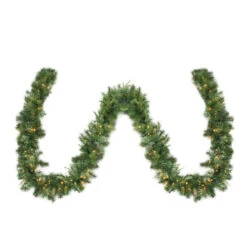 Northlight Pre-Lit Ashcroft Cashmere Pine Commercial Christmas Garland - 50' X 14" - Clear LED Lights