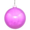 Shiny Orchid Pink UV Resistant Commercial Shatterproof Christmas Ball Ornament 2.75" (70mm) - Pack Of 12