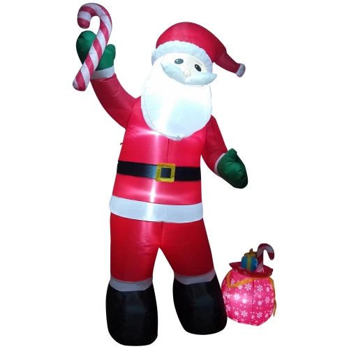 Northlight 8' Inflatable Santa Claus With Toy Sack Outdoor Christmas Decoration 2 Northlight 8' Inflatable Santa Claus With Toy Sack Outdoor Christmas Decoration - Image 2